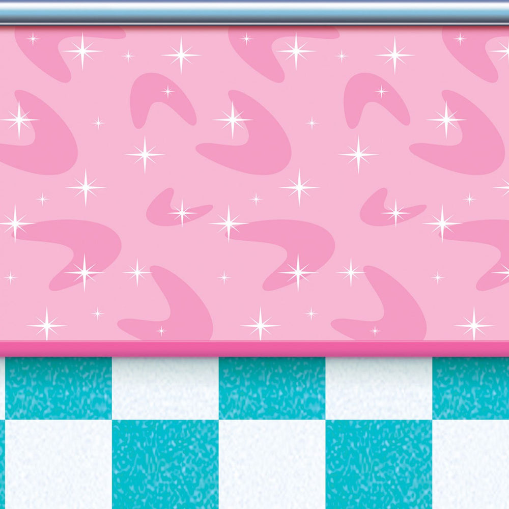 50's Soda Shop Backdrop - 9.14m