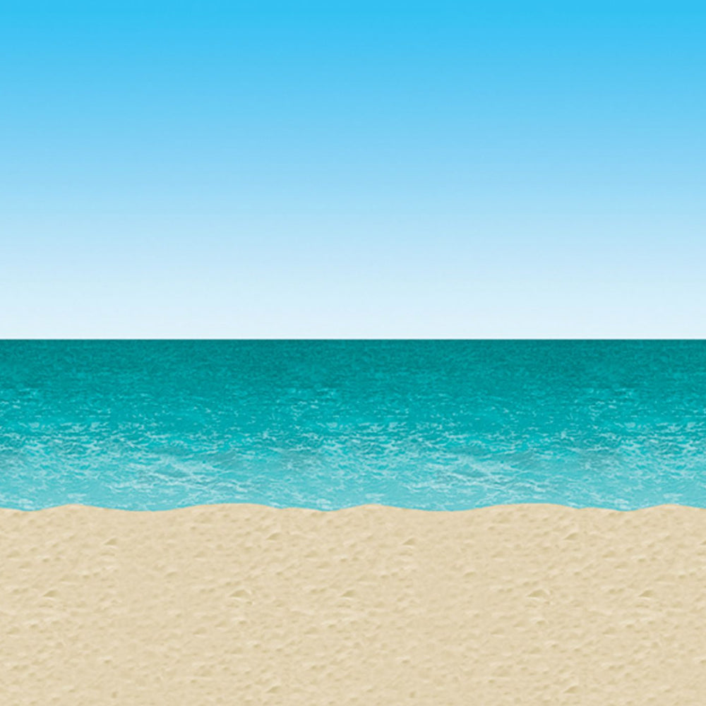 Blue Sky, Ocean & Sand Backdrop - 9.14m