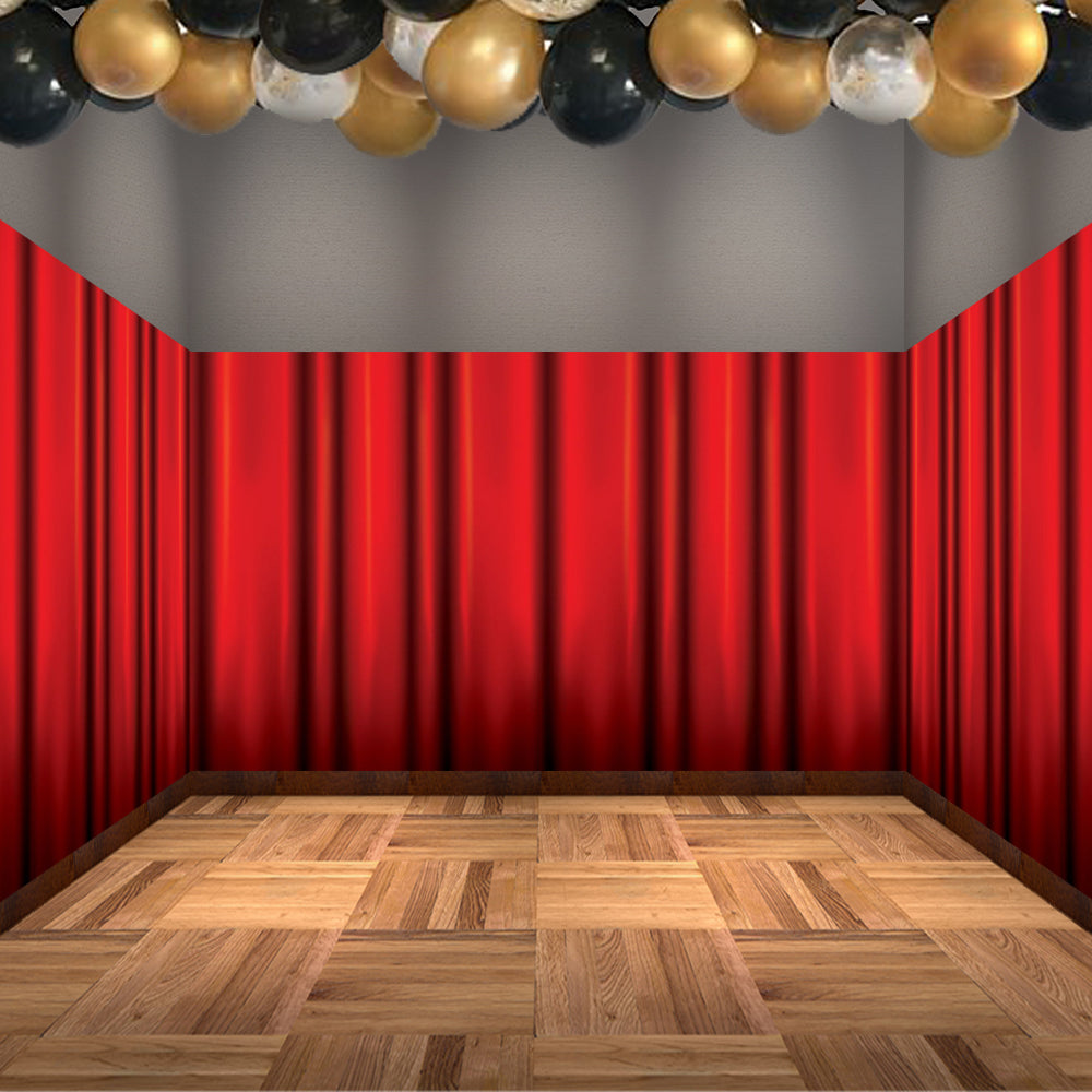 Red Curtain Backdrop - 9.1m