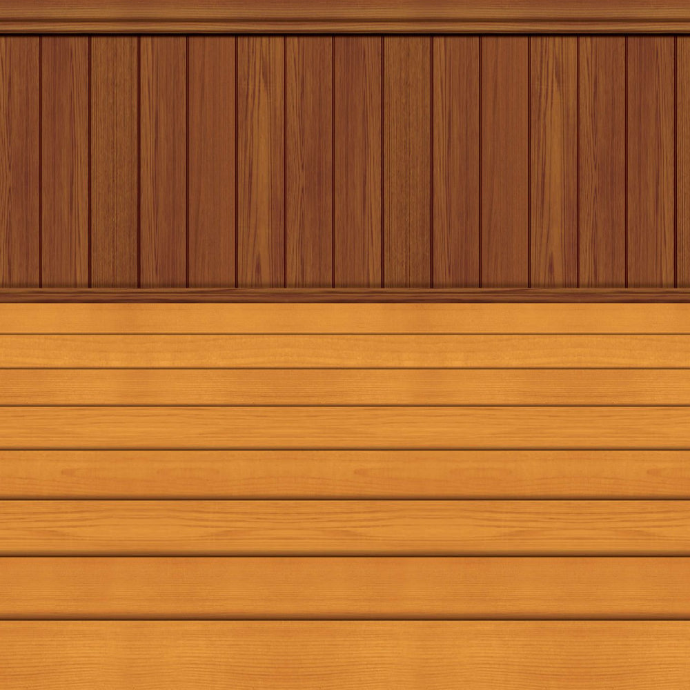 Wooden Floor and Panelling Backdrop Decoration - 9.14m