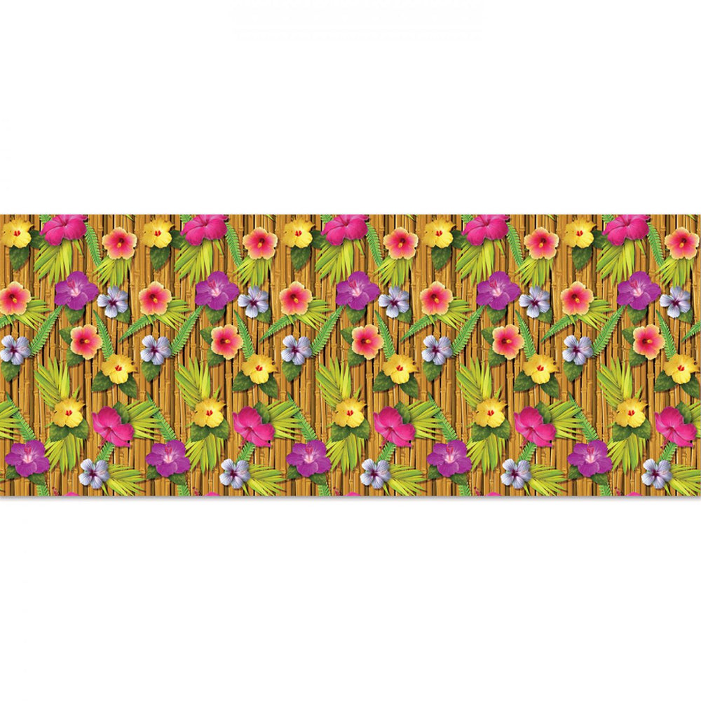 Hawaiian Luau Hibiscus Flower Backdrop Decoration - 9.14m