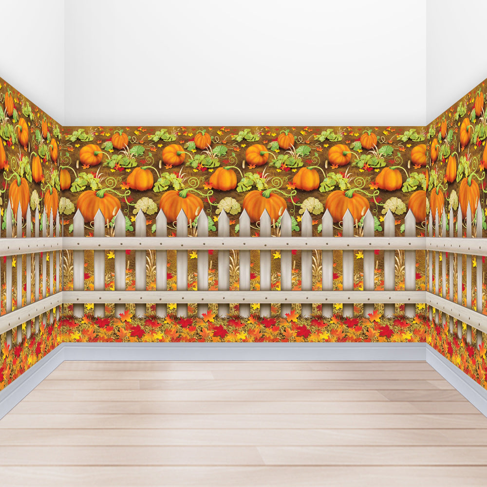 Pumpkin Patch Backdrop Decoration - 9.14m