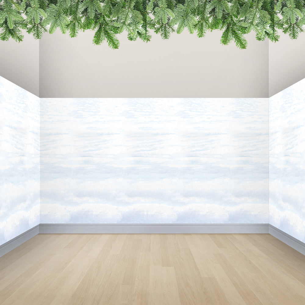 White Snow Backdrop Decoration - 9.14m