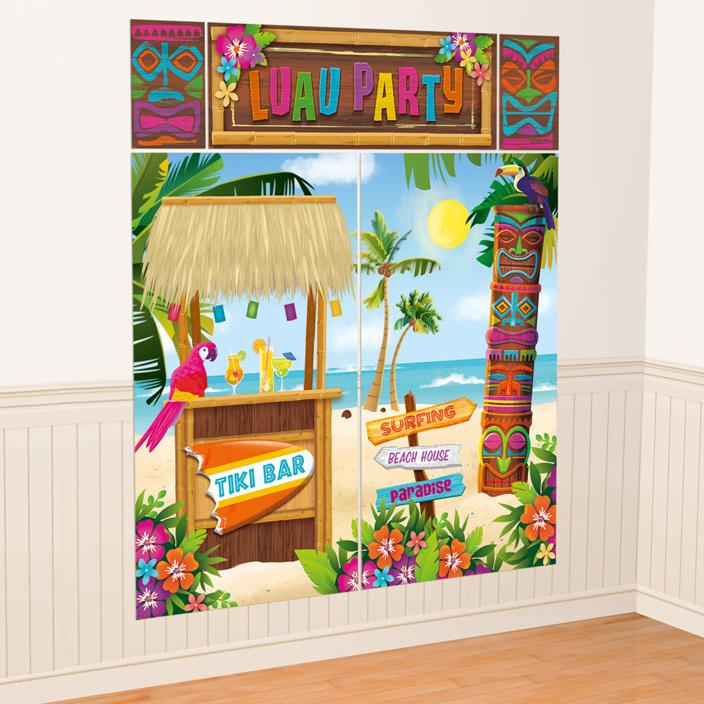 Tiki Scene Setters Wall Decorating Kit - Pack of 5