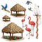 Tropical Bird & Tiki Hut Wall Decorations - 20cm - 1.27m