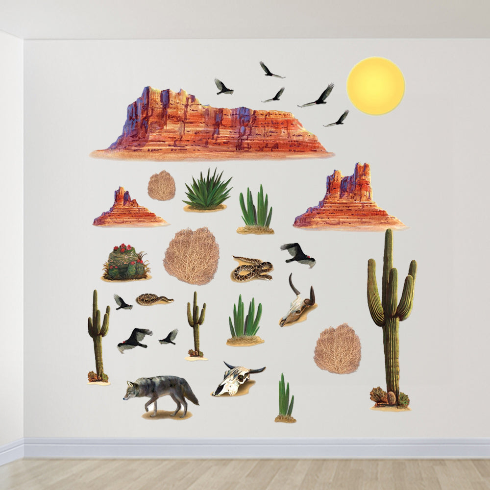 Wild West Desert Wall Decorations - 1.32m - Pack of 29