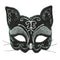 Black & Silver Decorative Cat Masquerade Mask