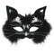 Cat Black Fluffy Transparent Masquerade Mask