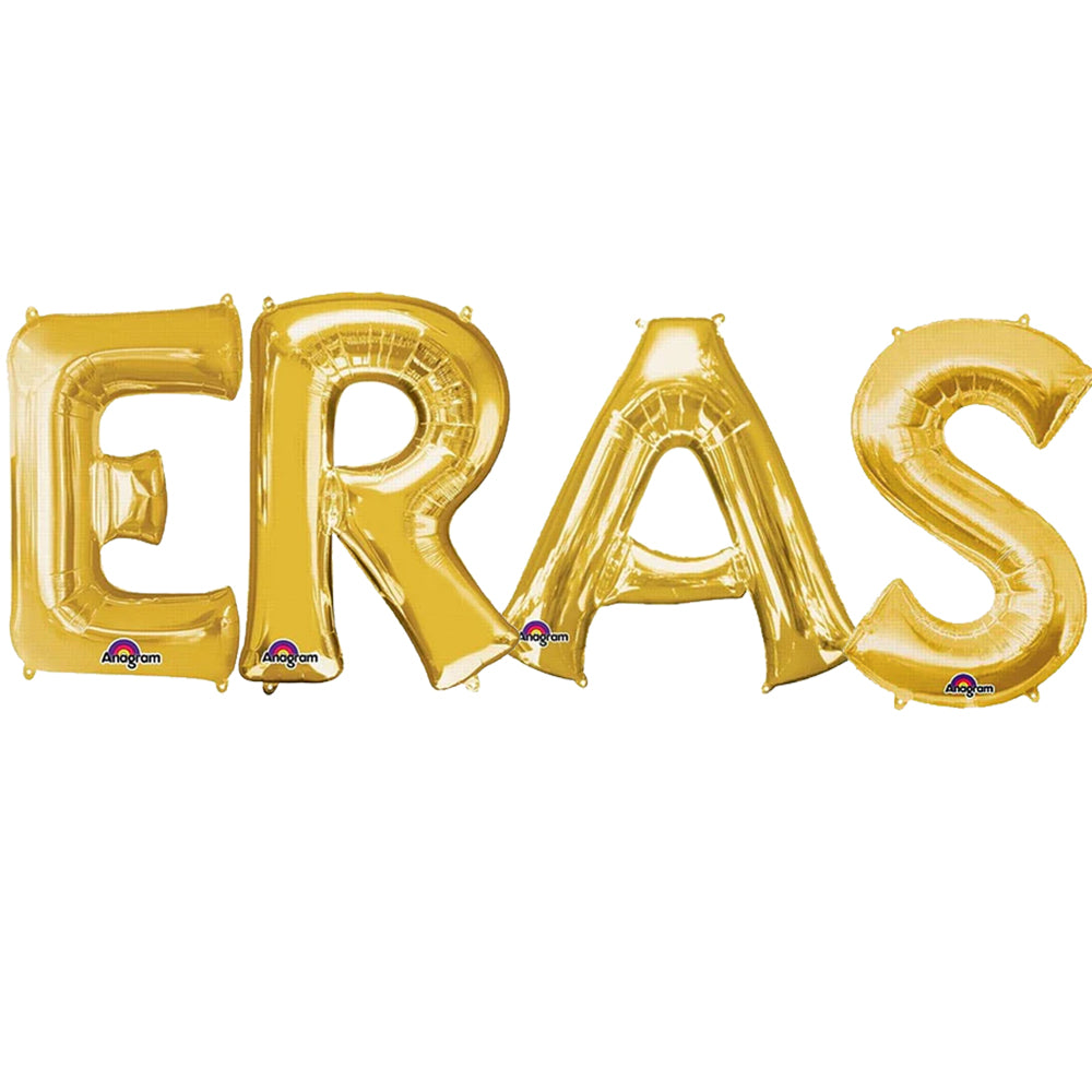 ERAS Gold Foil Letter Balloon Pack - 16"