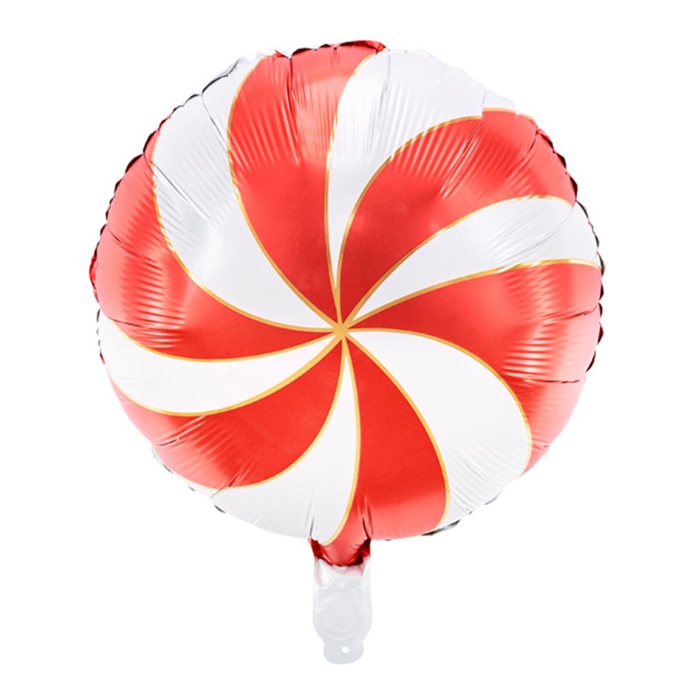 Candy Swirl Red Foil Balloon - 14"