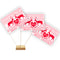 Christmas Paper Table Flags - 15cm on 30cm Pole - Each