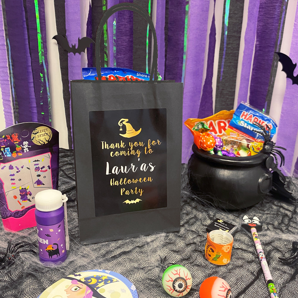 Witch Please Halloween Personalised Paper Party Bags - Pack of 12