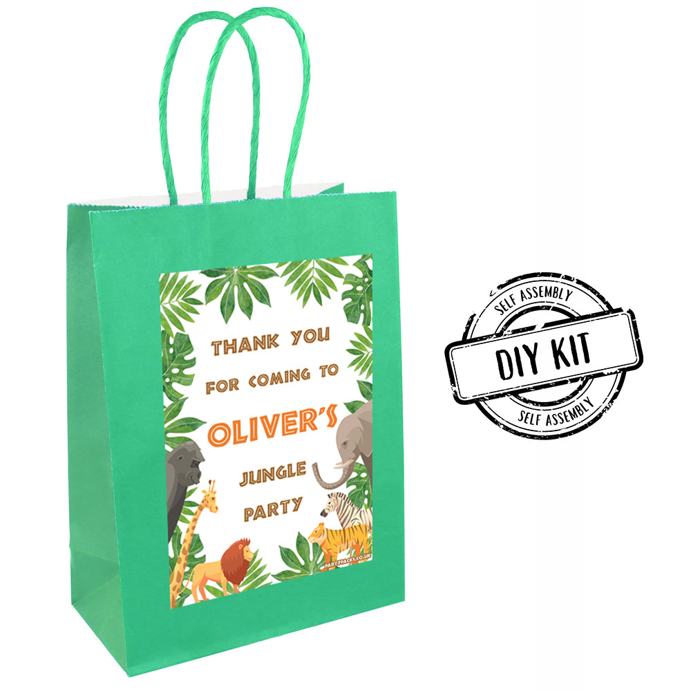 Jungle Animals Personalised Party Bags - Pack of 12