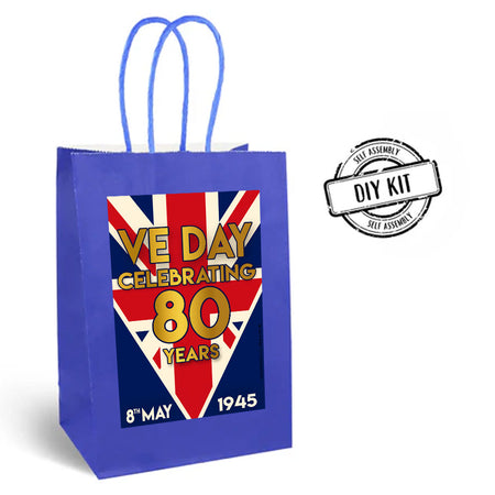 VE Day 80th Anniversary Paper Party Bag Kit - Pack Of 12