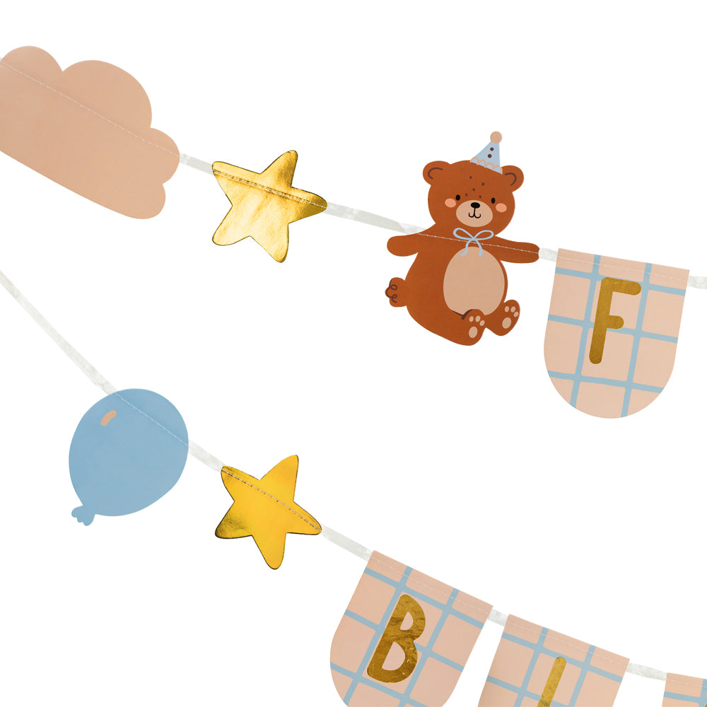 First Birthday Banner With Teddy Bears - 2.5m