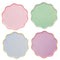 Pastel Scalloped Edge Paper Plates - Pack of 8