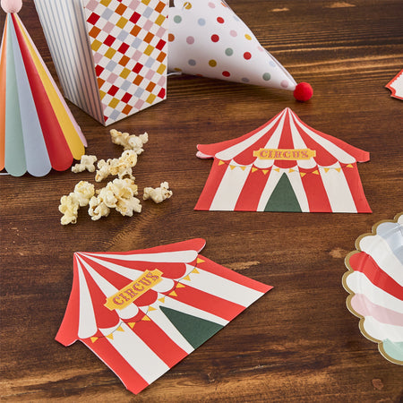 Circus Tent Paper Napkins - Pack of 16