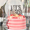 Silver 'Let's Disco' Acrylic Cake Topper