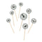 Silver Disco Ball Food Or Cake Decorations - Pack of 8