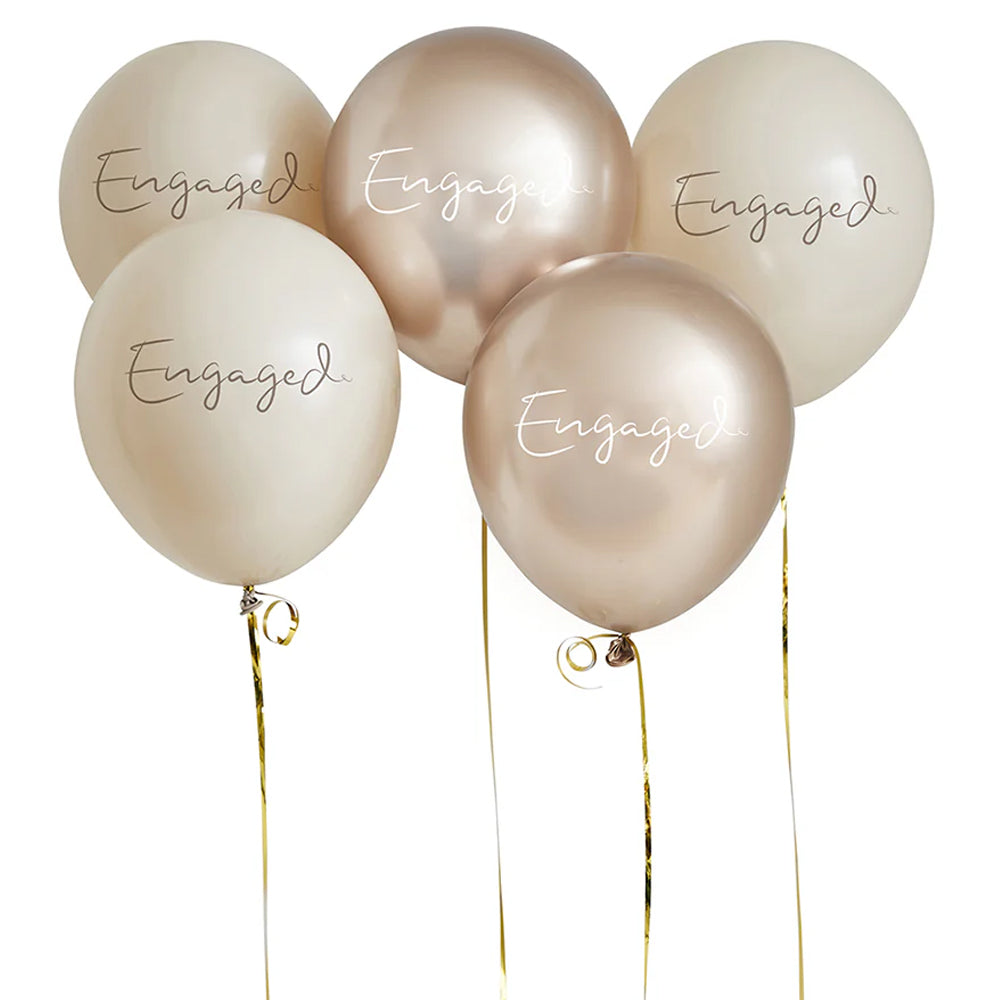 Engaged Latex Balloons - 12" - Pack of 5