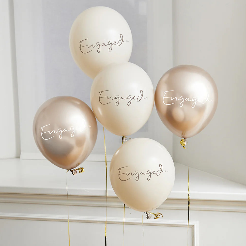 Engaged Latex Balloons - 12" - Pack of 5