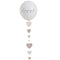 Large Engaged Latex Balloon with Trailing Hearts -  18