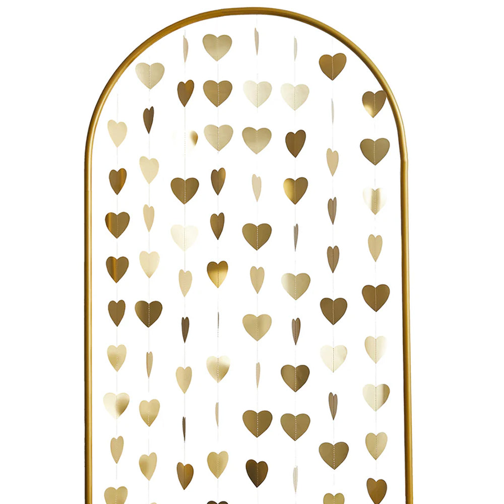 Gold Heart String Decoration Backdrop - 20m