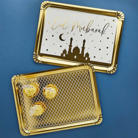 Eid Mubarak Card Food Platters - Pack of 2