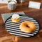 Monochrome Black and White Striped Paper Plates - Pack of 8