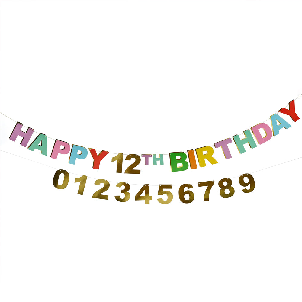 Happy Birthday Customisable Card Banner - Add Your Age - 3m