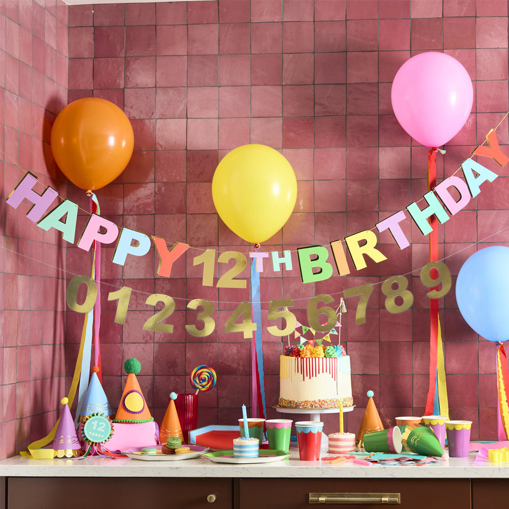 Happy Birthday Customisable Card Banner - Add Your Age - 3m