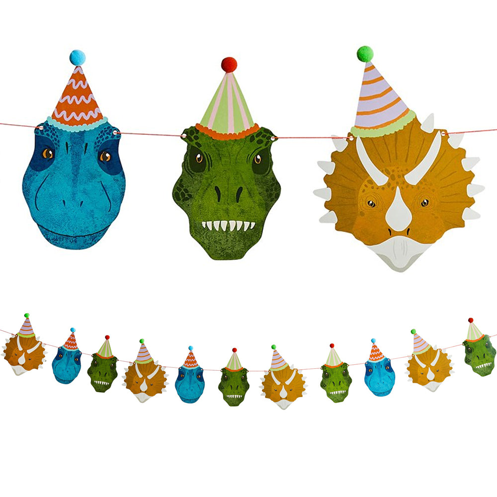 Party Dinosaurs Card Garland - 4m