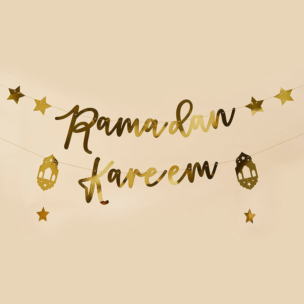 Gold Ramadan Kareem Card Banner - 2m