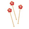 Wooden Tropical Flower Cocktail Stirrers - Pack of 8