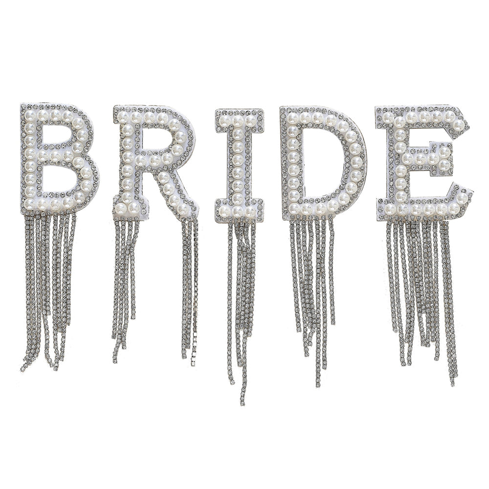 Stick-On Bride Patches with Embellished Tassels