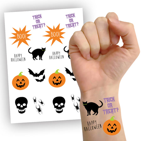 Halloween Temporary Tattoos - Sheet Of 16