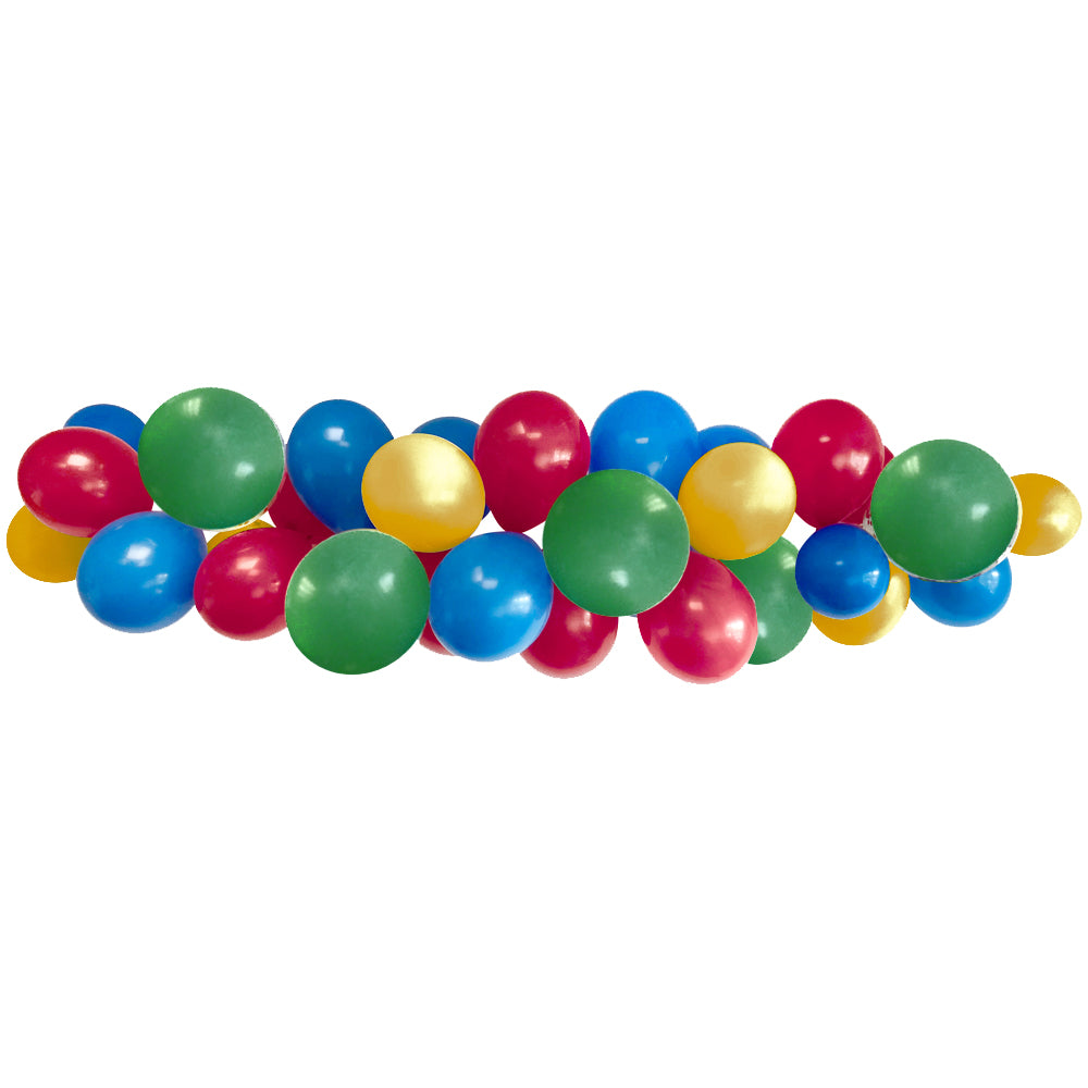 Green, Blue, Gold and Burgundy Balloon Arch DIY Kit - 2.5m