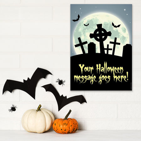 Haunted Graveyard Personalised Poster - A3