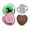 Witches Of Oz Pink and Green Heart Chocolates - Pack of 24