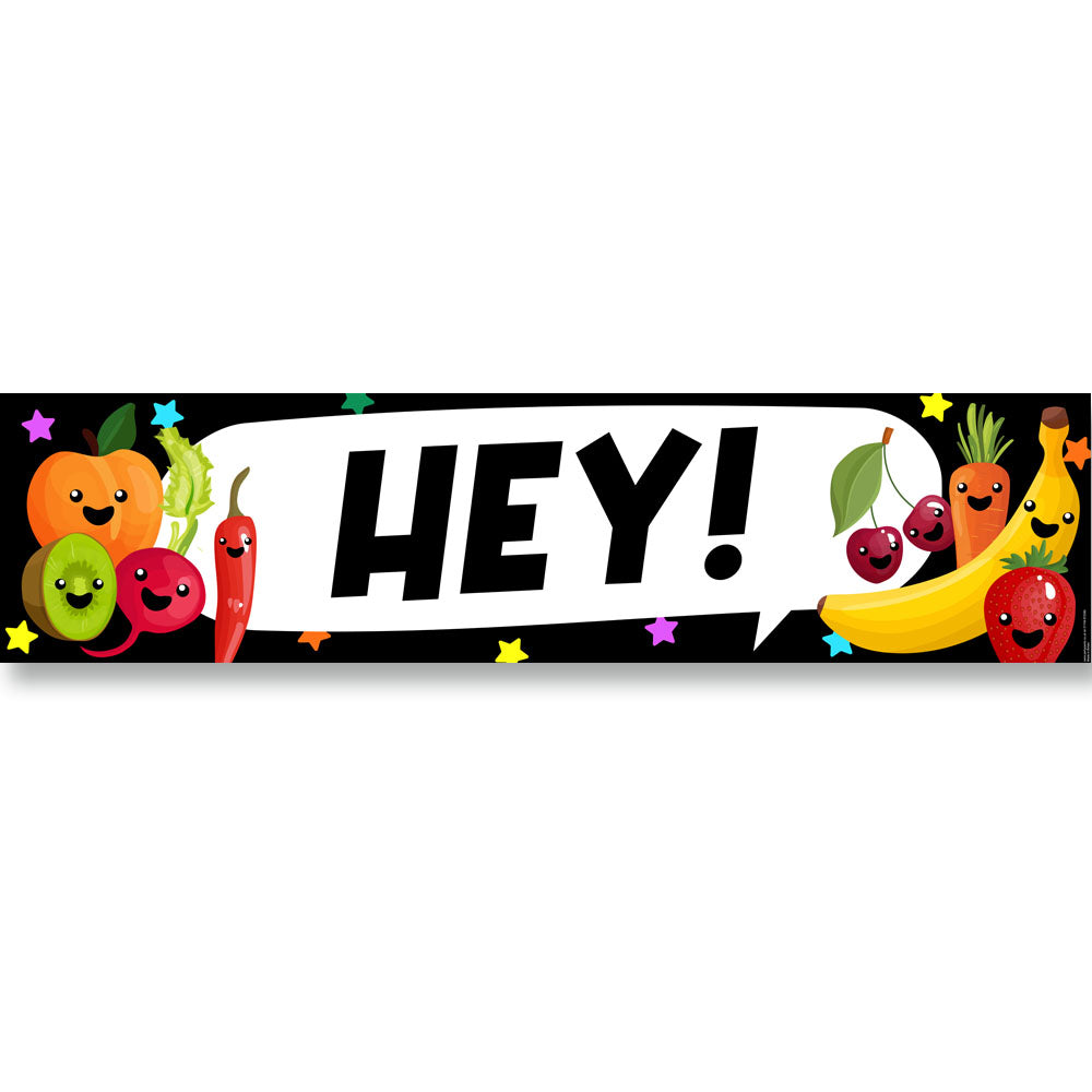 Hey Bear Sensory Fruit Personalised Paper Flag Bunting | Party Packs