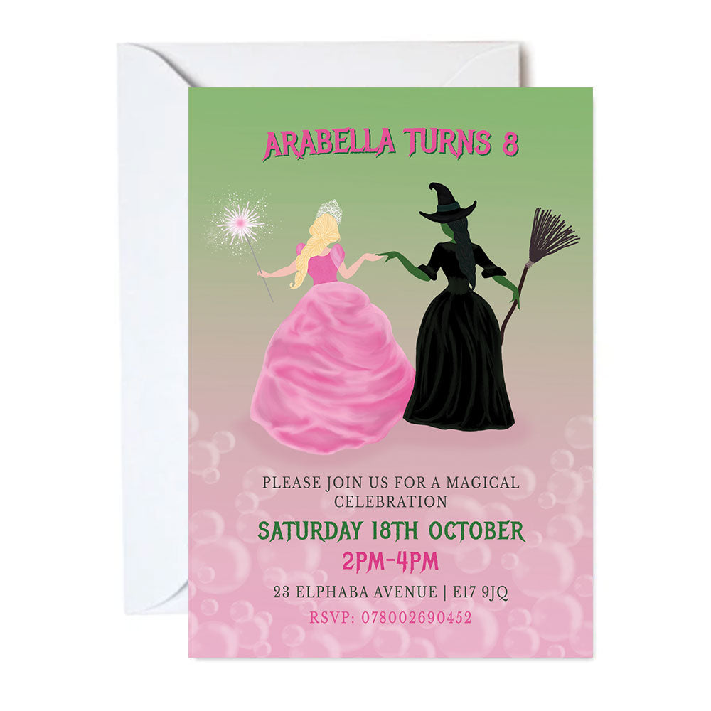 Witches Of Oz Personalised Invitation - Pack Of 16