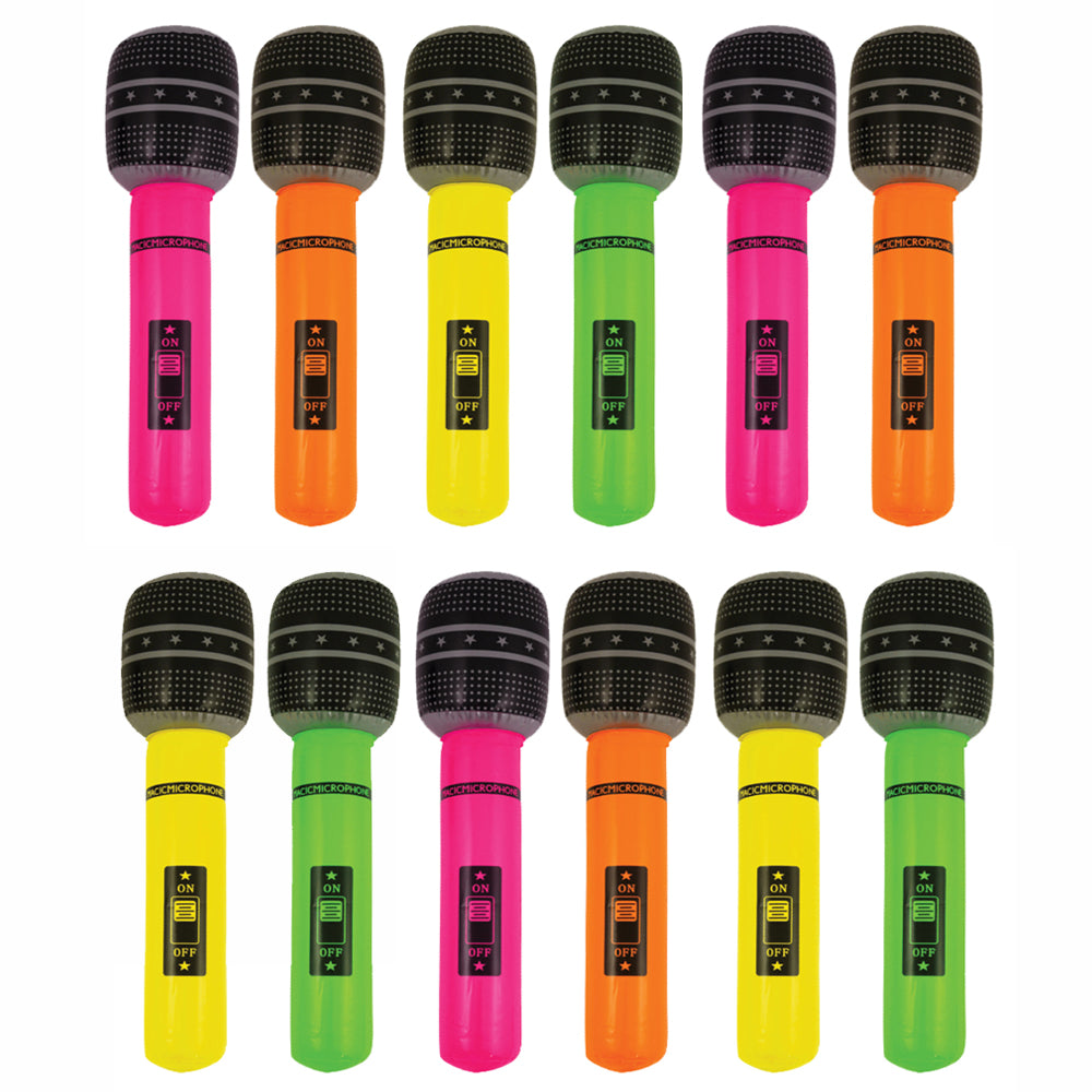 Inflatable Microphones - Pack of 12