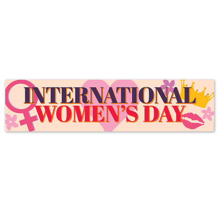 International Women's Day Landscape Banner - 120cm x 30cm