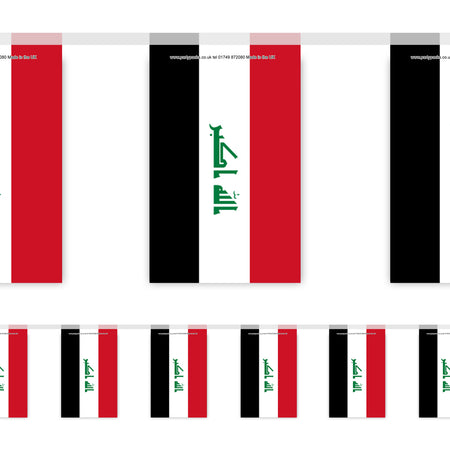 Iraq Paper Flag Bunting - 2.4m