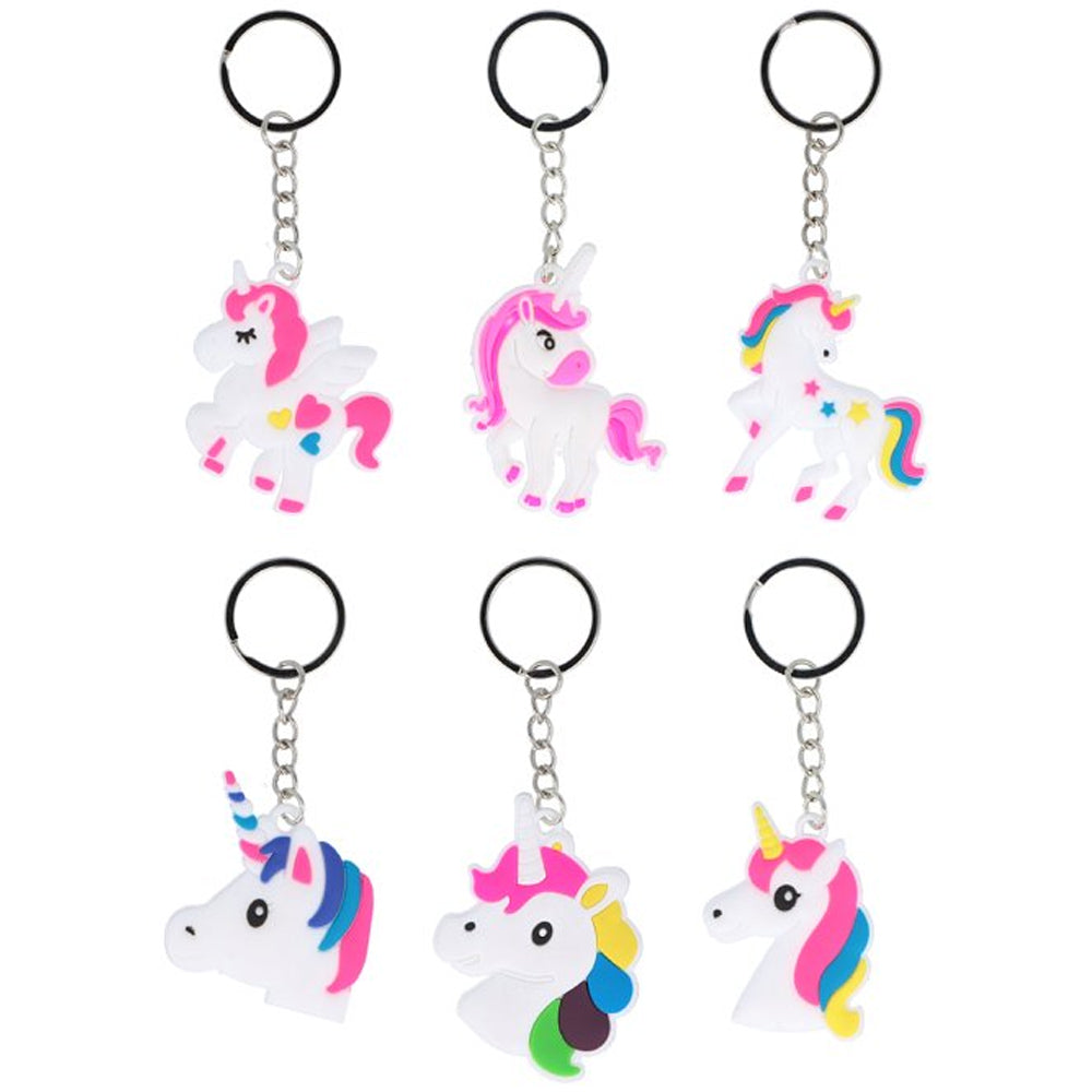 Unicorn Keyring - Assorted Designs - 5cm - Each