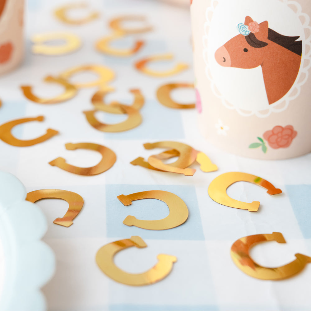 Gold Horseshoe Confetti - 15g