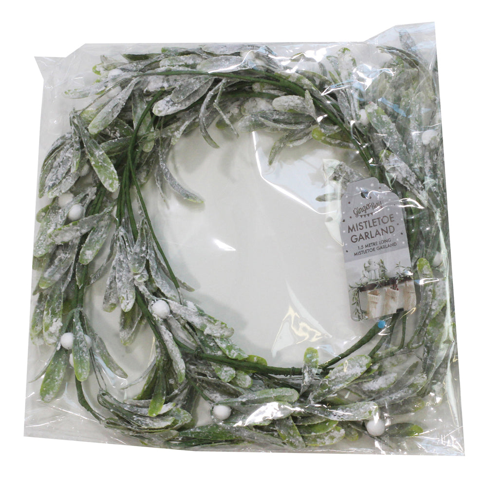 Christmas Mistletoe Foliage Garland - 1.5m