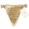 Deluxe Gold Glitter Fabric Bunting - 3m