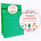 Mischievous Elf Christmas Paper Party Bags with Personalised Round Stickers - Pack of 12