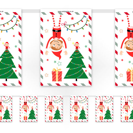 Mischievous Elf Christmas Paper Bunting - 2.4m